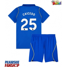 Koszulka piłkarska Chelsea Moises Caicedo #25 Strój Domowy dla dzieci 2026-27 tanio Krótki Rękaw (+ Krótkie spodenki)